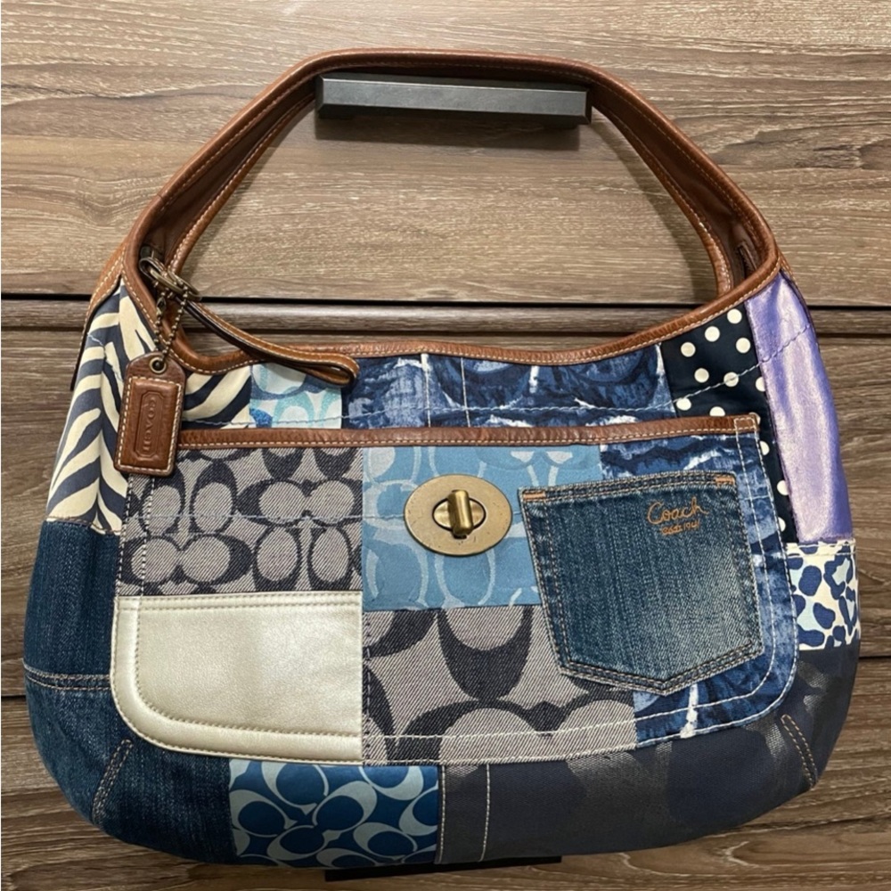 Like new patchwork coach purse.
